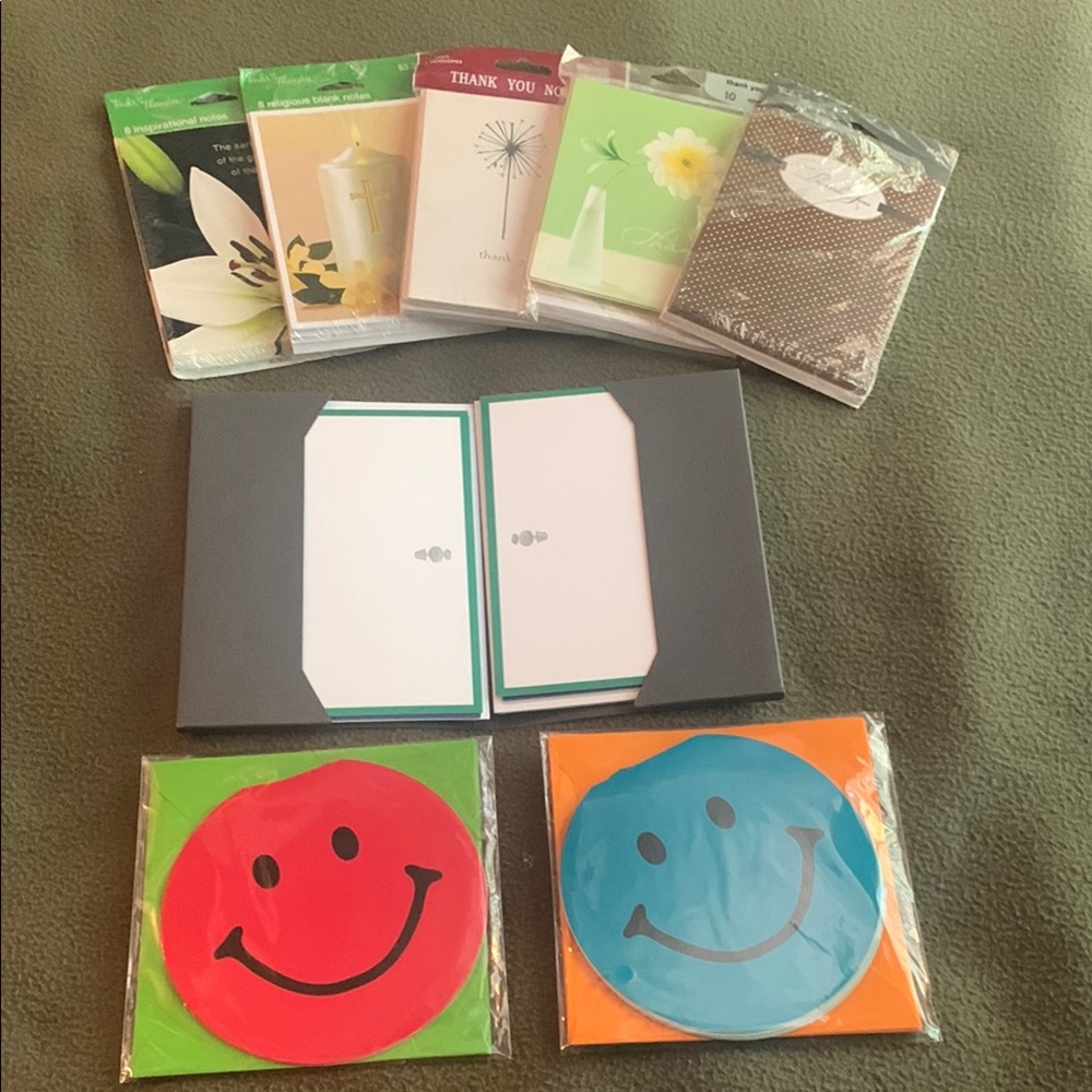 NWT and opened note cards. Various religious, thank you and blank cards.